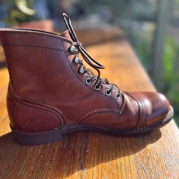 Men’s Red Wing Iron Ranger Leather Boots, Size 7.5D - Picture 3 of 10